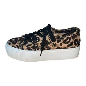 Steve Madden Leopard Print Platform Sneakers
